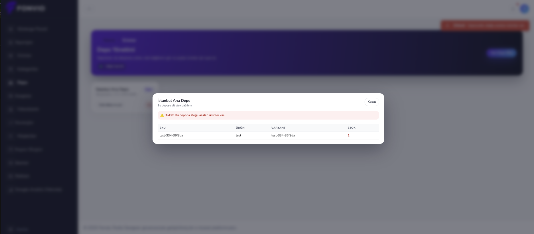Mağaza ve Stok Yönetimi